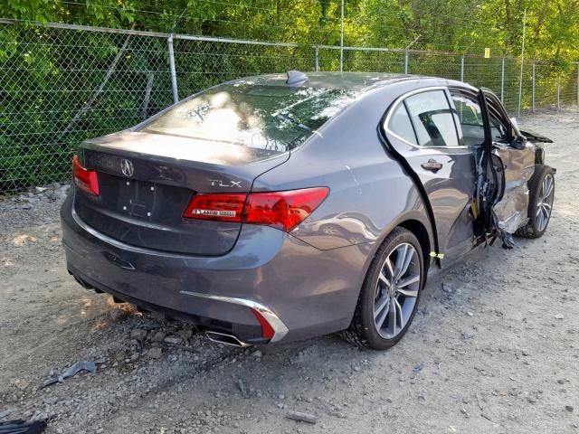 19UUB2F42KA010383 - 2019 ACURA TLX GRAY photo 4