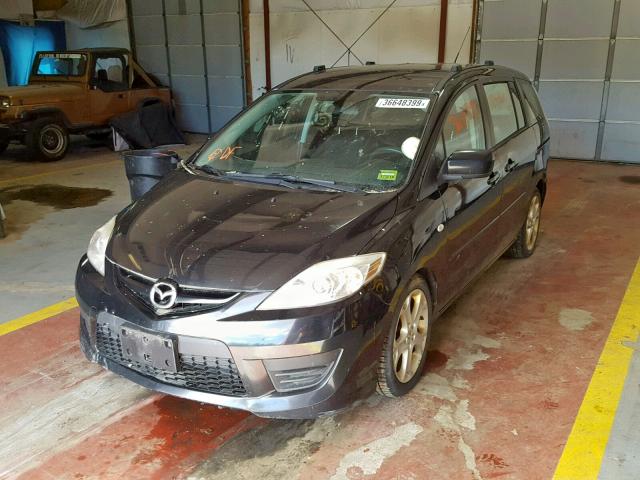 JM1CR29L380301398 - 2008 MAZDA 5 BLACK photo 2