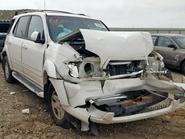 5TDZT38AX2S132700 - 2002 TOYOTA SEQUOIA LI WHITE photo 1