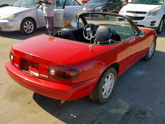 JM1NA3512L0114642 - 1990 MAZDA MX-5 MIATA RED photo 4