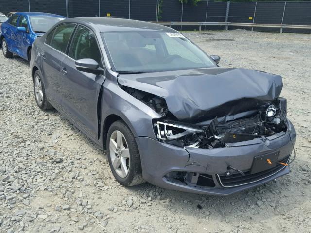 3VWLL7AJ3EM350812 - 2014 VOLKSWAGEN JETTA TDI GRAY photo 1