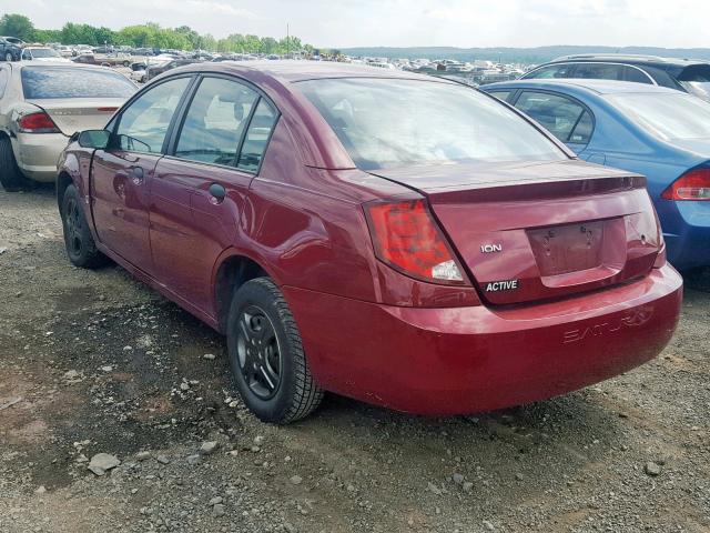 1G8AG52F64Z120556 - 2004 SATURN ION LEVEL BURGUNDY photo 3