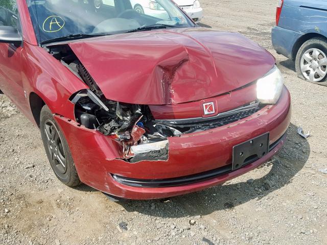 1G8AG52F64Z120556 - 2004 SATURN ION LEVEL BURGUNDY photo 9
