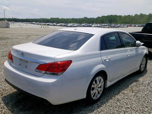 4T1BK3DB1CU450894 - 2012 TOYOTA AVALON BAS WHITE photo 4