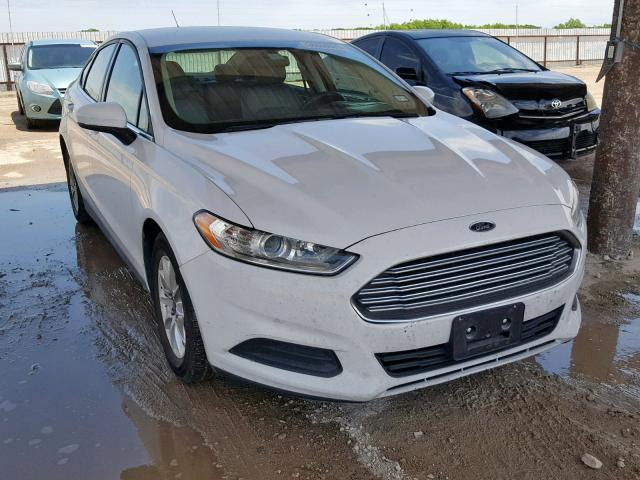 3FA6P0G77FR104444 - 2015 FORD FUSION S WHITE photo 1