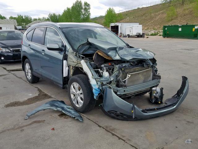 2HKRM4H76CH630035 - 2012 HONDA CR-V EXL TEAL photo 1