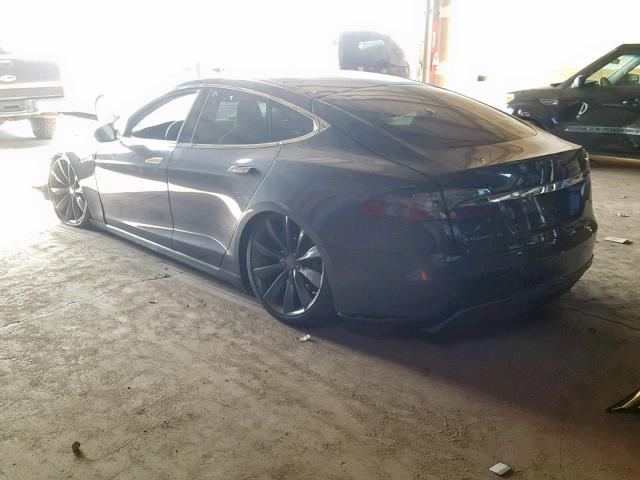 5YJSA1H11EFP51156 - 2014 TESLA MODEL S رمادي صورة 3