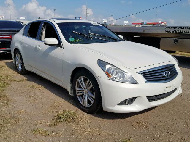 JN1CV6AP1DM719434 - 2013 INFINITI G37 BASE WHITE photo 1