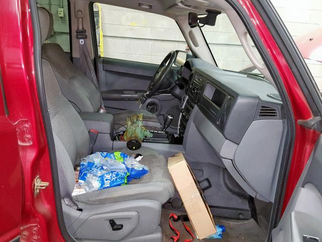 1J8HG48N36C229309 - 2006 JEEP COMMANDER 红色 照片 5