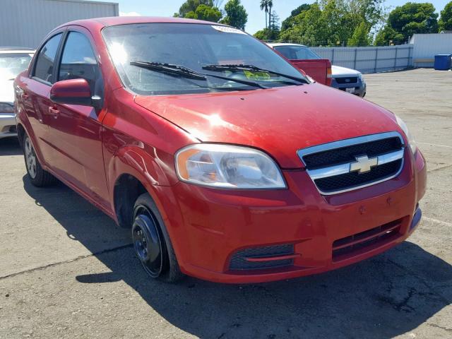 KL1TD5DE9AB066953 - 2010 CHEVROLET AVEO LS RED photo 1