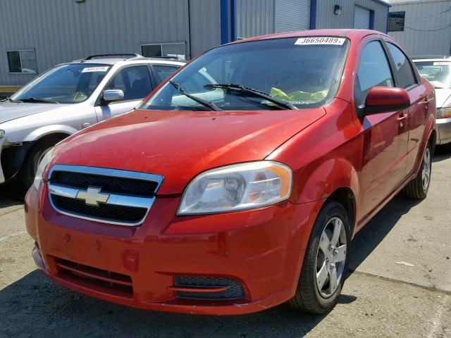 KL1TD5DE9AB066953 - 2010 CHEVROLET AVEO LS RED photo 2