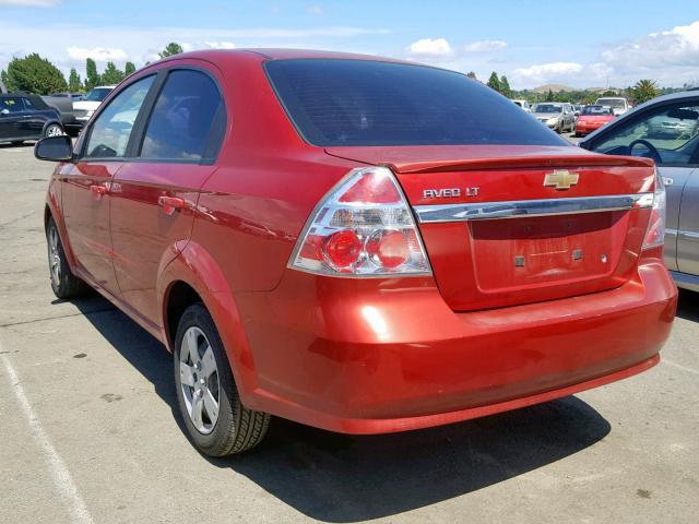 KL1TD5DE9AB066953 - 2010 CHEVROLET AVEO LS RED photo 3