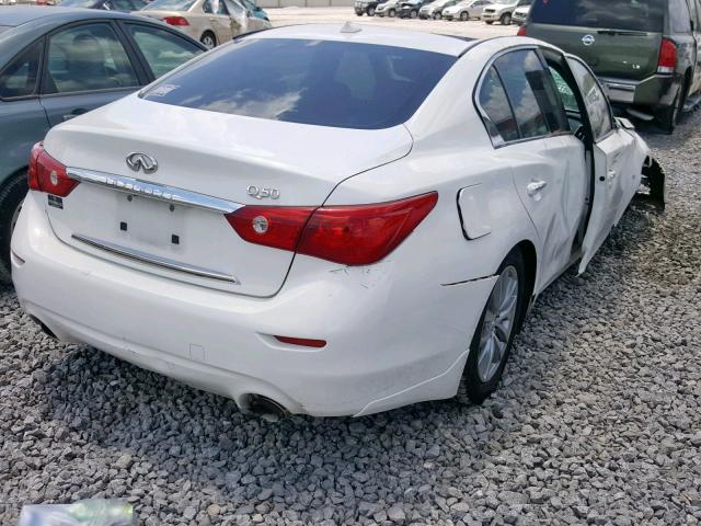 JN1BV7AP0EM681732 - 2014 INFINITI Q50 BASE WHITE photo 4