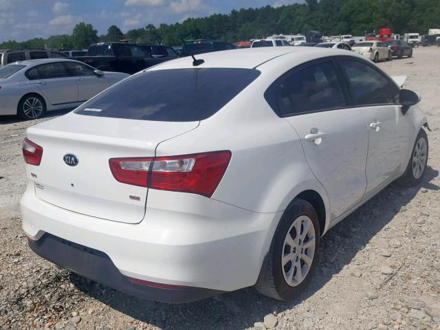 KNADM4A32H6039474 - 2017 KIA RIO LX WHITE photo 4