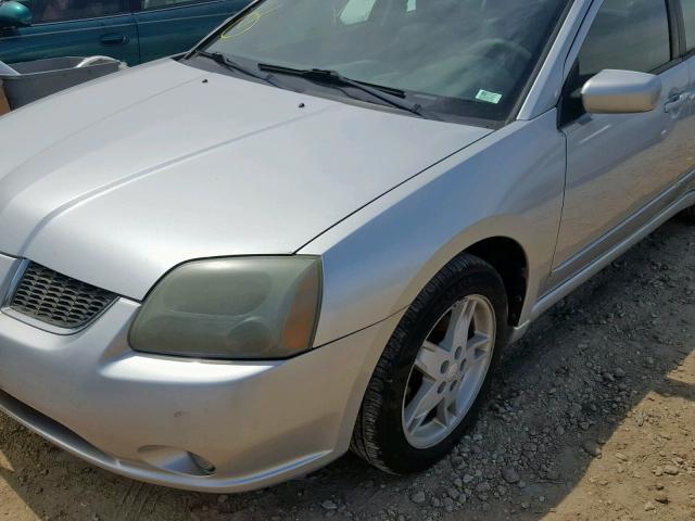 4A3AB76S24E115513 - 2004 MITSUBISHI GALANT GTS SILVER photo 9