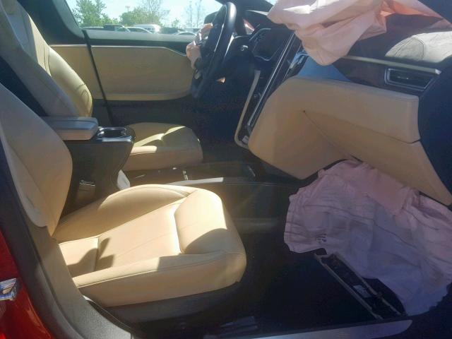 5YJSA1E29GF146415 - 2016 TESLA MODEL S Կարմիր լուսանկար 5