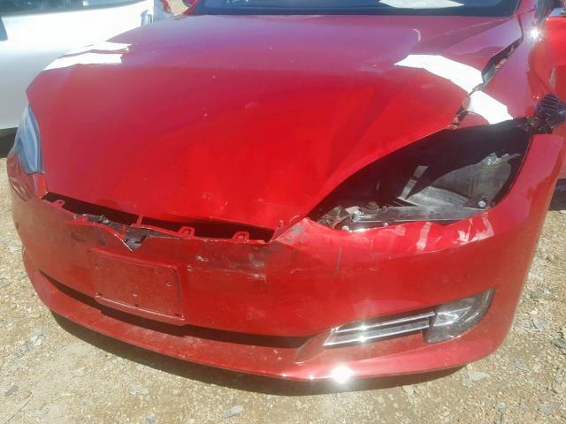 5YJSA1E29GF146415 - 2016 TESLA MODEL S Կարմիր լուսանկար 9