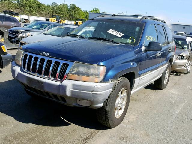 1J4GW48S5YC225156 - 2000 JEEP GRAND CHER BLUE photo 2