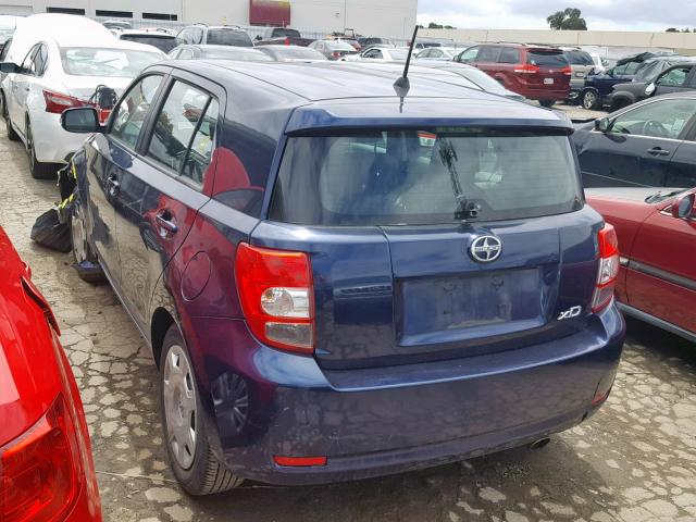 JTKKU4B46B1012874 - 2011 TOYOTA SCION XD BLUE photo 3