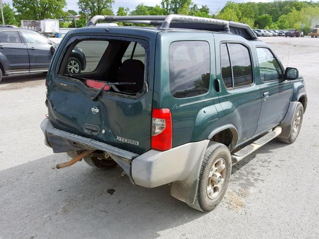 5N1ED28T5YC576239 - 2000 NISSAN XTERRA XE GREEN photo 4