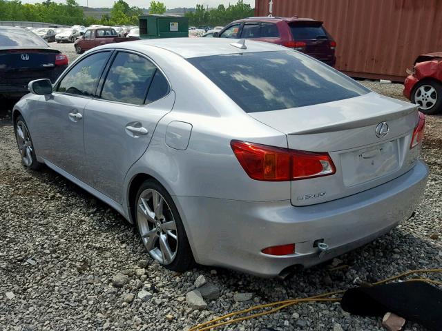 JTHBK262692090326 - 2009 LEXUS IS 250 SILVER photo 3