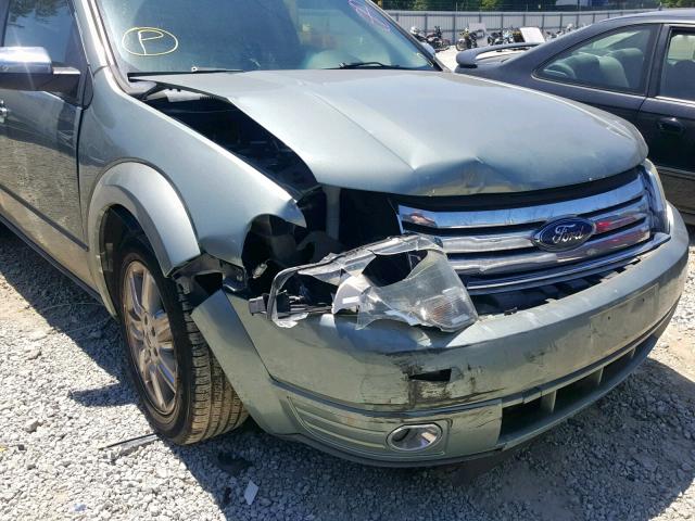 1FMDK03W68GA10767 - 2008 FORD TAURUS X L GREEN photo 9