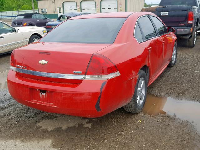 2G1WB5EK9A1163613 - 2010 CHEVROLET IMPALA LT RED photo 4