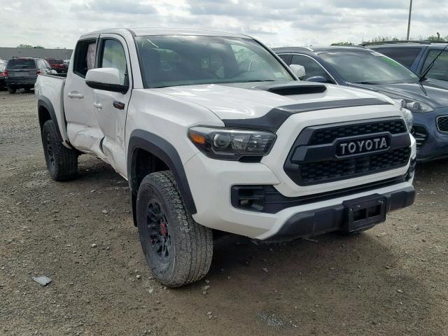 5TFCZ5ANXHX114097 - 2017 TOYOTA TACOMA DOU WHITE photo 1