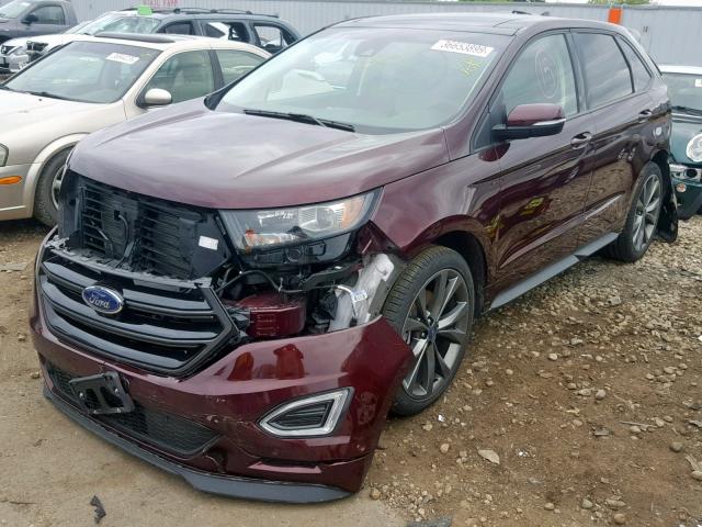 2FMPK4AP1JBC50127 - 2018 FORD EDGE SPORT PURPLE photo 2