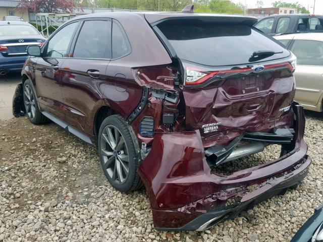 2FMPK4AP1JBC50127 - 2018 FORD EDGE SPORT PURPLE photo 3