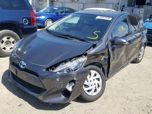 JTDKDTB34F1091492 - 2015 TOYOTA PRIUS C GRAY photo 2