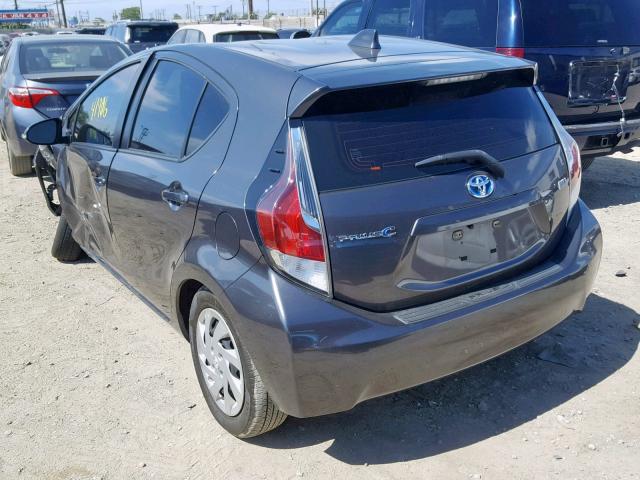 JTDKDTB34F1091492 - 2015 TOYOTA PRIUS C GRAY photo 3