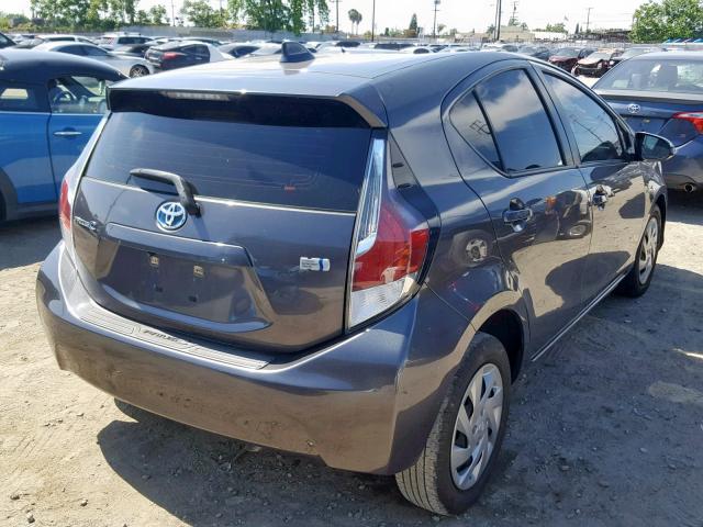 JTDKDTB34F1091492 - 2015 TOYOTA PRIUS C GRAY photo 4