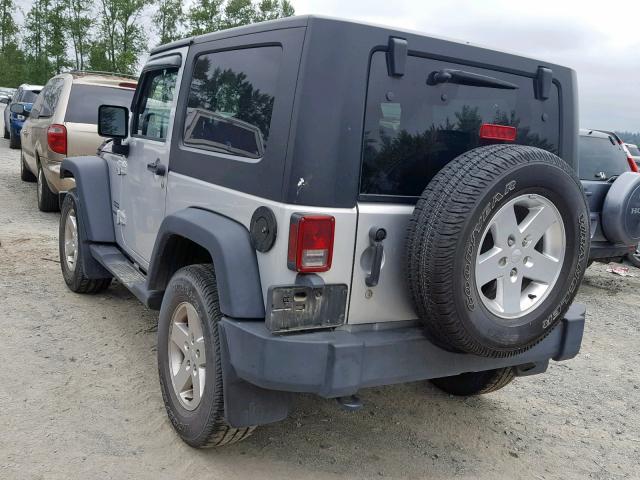 1J4AA2D14AL171277 - 2010 JEEP WRANGLER S SILVER photo 3