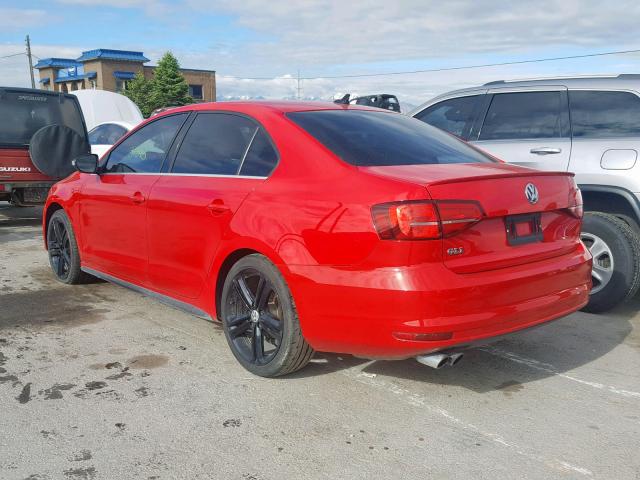 3VW5T7AJ2FM317617 - 2015 VOLKSWAGEN JETTA GLI RED photo 3