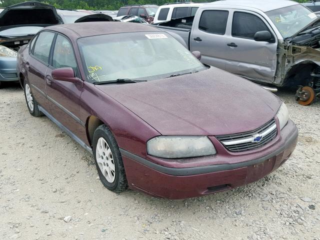 2G1WF52E539194347 - 2003 CHEVROLET IMPALA MAROON photo 1