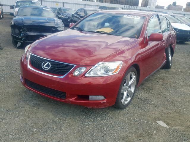 JTHBN96S165013535 - 2006 LEXUS GS 430 BURGUNDY photo 2