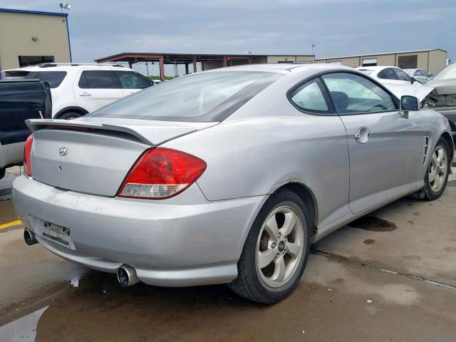 KMHHM65D76U226023 - 2006 HYUNDAI TIBURON GS SILVER photo 4