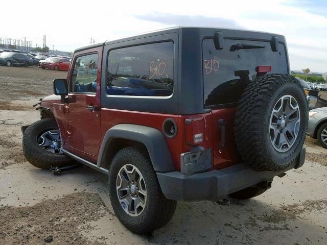 1C4BJWCG2DL531643 - 2013 JEEP WRANGLER R BURGUNDY photo 3