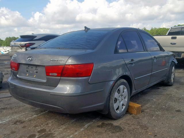 5NPET46C19H477591 - 2009 HYUNDAI SONATA GLS GRAY photo 4