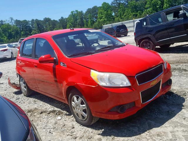 KL1TD66E89B351058 - 2009 CHEVROLET AVEO LS RED photo 1