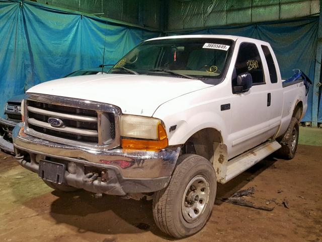 1FTSX31S01EA73654 - 2001 FORD F350 SRW S WHITE photo 2