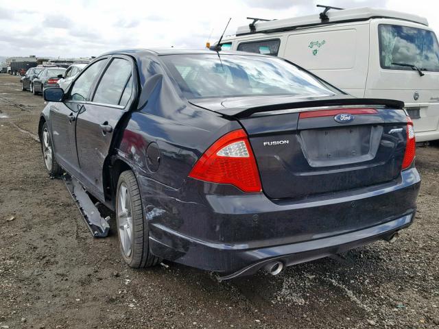 3FAHP0KC7AR102814 - 2010 FORD FUSION SPO BLACK photo 3