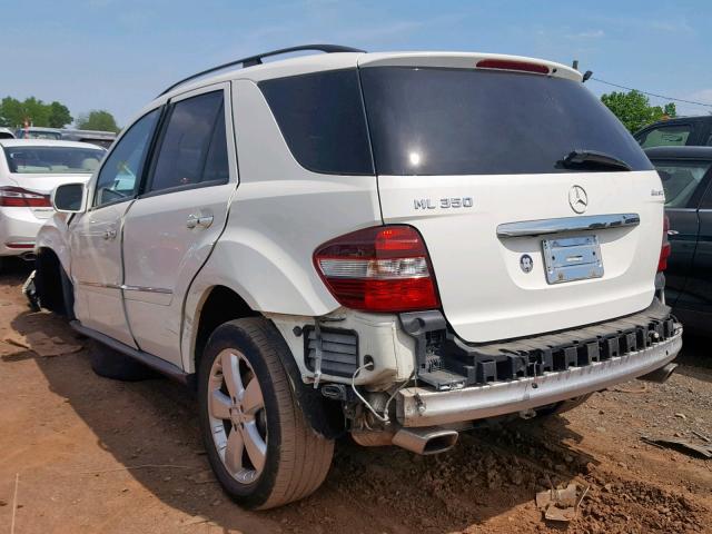 4JGBB86E49A484343 - 2009 MERCEDES-BENZ ML 350 WHITE photo 3