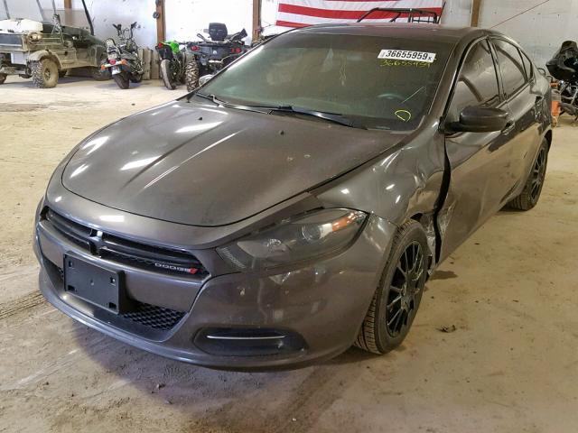 1C3CDFBB2FD128717 - 2015 DODGE DART SXT GRAY photo 2