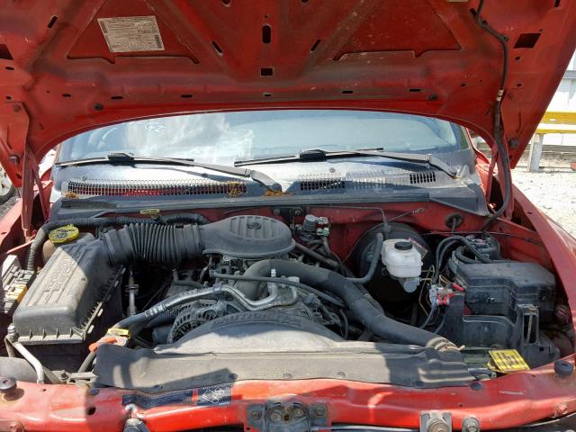 1B7GG22Y5XS114115 - 1999 DODGE DAKOTA RED photo 7