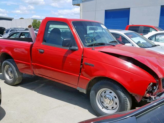 1FTYR10D93PB76011 - 2003 FORD RANGER RED photo 1