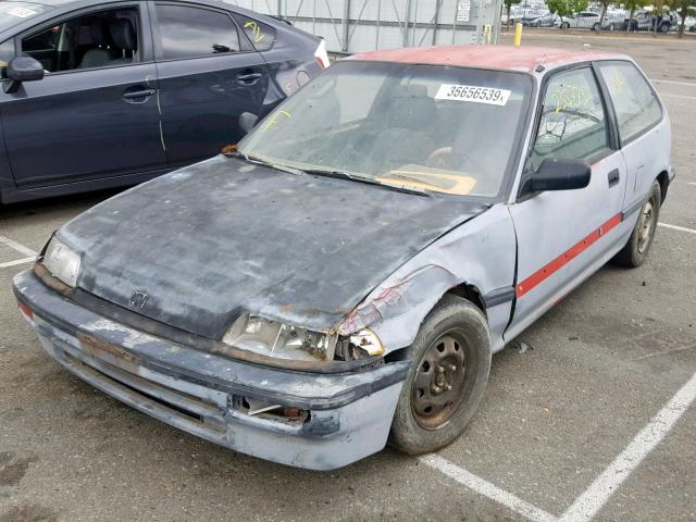 2HGED6344KH515563 - 1989 HONDA CIVIC GRAY photo 2