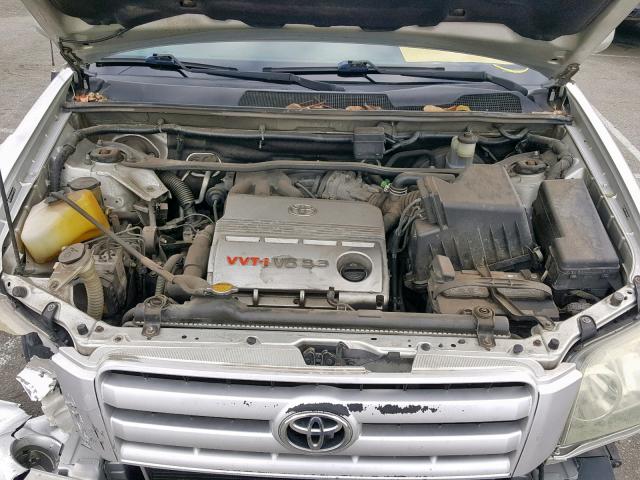 JTEGP21A540015849 - 2004 TOYOTA HIGHLANDER SILVER photo 7