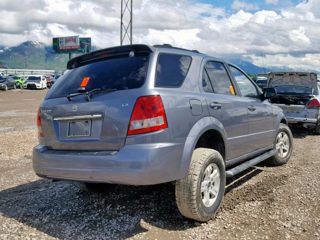 KNDJC733X55459539 - 2005 KIA SORENTO EX GRAY photo 4